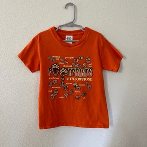 Vintage Footprints of Yellowstone Graphic T-Shirt - Picture 1 of 5