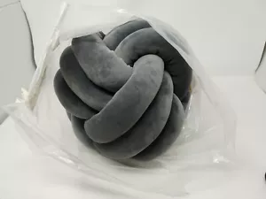 Almohadas de bola de nudo suave 2 piezas almohada redonda cojín hecho a mano nudo de terciopelo - Imagen 1 de 3