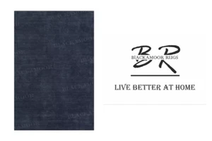 New indigo Blue Modern Design Handmade Tufted Woolen Area Rugs Without Tariff - Picture 1 of 10