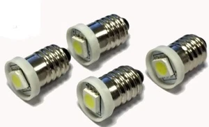 4x E10 LED Bulbs Screw Fit Replaces Triumph MG Jaguar Mini Smiths Jaeger Gauges - Picture 1 of 1