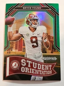 Bryce Young - 2023 Prizm Draft Student Orientation Prizms Green Insert Card - Picture 1 of 2