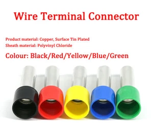 Tubular Crimping Terminals With Insulation VE Type Wire Cable Connector ALL Size - Picture 1 of 6