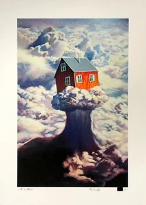 Chengxiang Shang High in the Clouds Print Poster Street Art Bottleneck Graffiti - Picture 1 of 7
