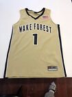Game Worn Used Wake Forest Demon Deacons  Nike Basketball Jersey Size M #1