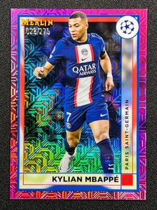 Kylian Mbappe 2022-23 Topps Merlin UCC Pink Mojo Refractor PSG #/275 - Picture 1 of 2