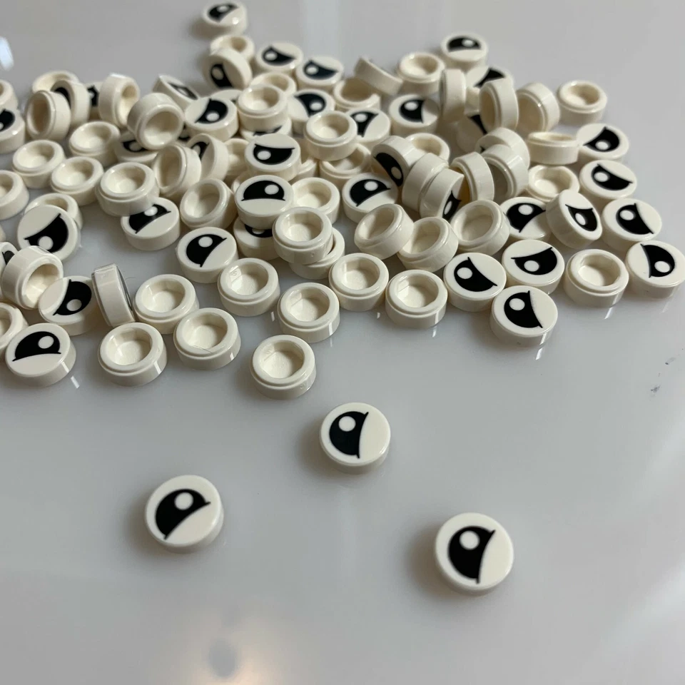 100 por lote NUEVO LEGO 'Eye' 1x1 Redondo "No. Azulejos planos 27" (19395/6099548) ojos Foto 1 de 3