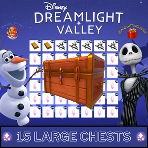 Disney Dreamlight Valley 💎 15 Large Chests 💎 Storage Crafting Materials - Picture 1 of 7