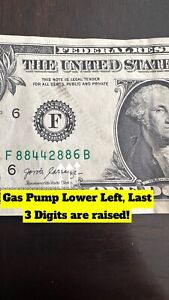 2017A $1 Gas Pump Bill! Super Repeater, 3x doubles! 4 of a kind! 97% RARE