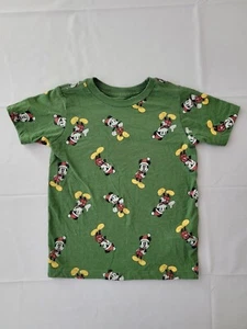 Disney Mickey Mouse Christmas Tee Green Youth Size XS - Picture 1 of 7