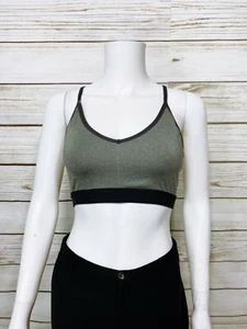 Sujetador deportivo Nike Dri-Fit para mujer talla M gris y negro con correas ropa deportiva - Imagen 1 de 5