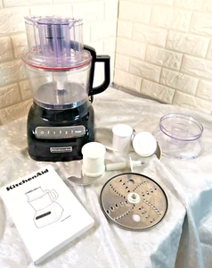 KitchenAid® Food Processor Black 5KFP0925BOB With Accessories & Manual - Picture 1 of 9