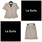 Le Suits Woman Beige  Blouse Suit & Skirt  Career Formal  Business Size 10
