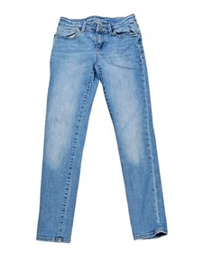 Gap Kids 1969 Girl Light Wash Distressed Super Skinny Leg Denim Jeans Sz 12 - Picture 1 of 3