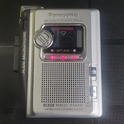 Panasonic RQ-L31 Voice Activated Cassette Mini Tape Recorder & Player Working - Image 1 of 4