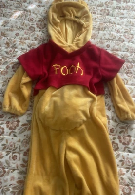 Disfraz de Winnie The Pooh vintage de The Disney Store para niños pequeños con capucha cálido 24 meses Foto 1 de 4