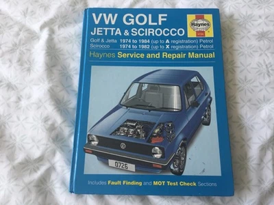 VW Golf, Jetta & Scirocco - Petrol  1974 - 1984 - Haynes Service & Repair Manual - Image 1 of 4