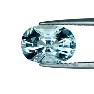 3.725CTS Blue natural aquamarine oval cut loose gemstones "see video" - Bild 1 von 3