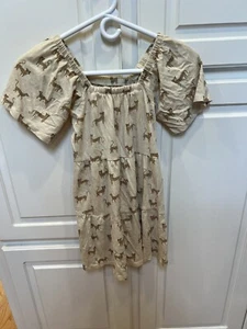 Rylee + Cru Girls 8 9 Agnes Tiered Leopard Dress EUC - Picture 1 of 12