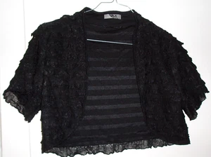 Tolles Bolero VERA MONT, Gr. 40, schwarz, kleine Rüschen, Kurzarm, Stretch - Bild 1 von 1