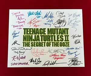 Teenage Mutant Ninja Turtles II Title Card Cast-Signed - Autograph Reprints