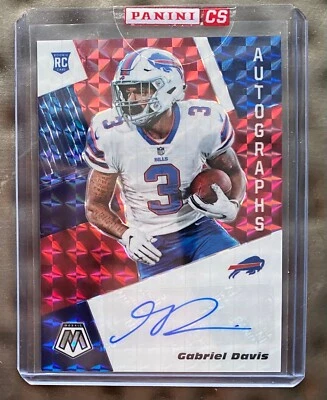 2020  **Mosaic Choice Fusion RED** RC Gabriel Davis AUTO ***PANINI SEALED!!***  - Image 1 of 2