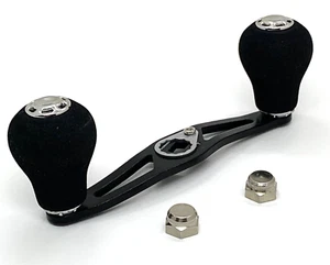 Power Handle 5X8 Shaft Fit Shimano Daiwa Okuma Abu Garcia Reels With R/Left Nuts - Picture 1 of 15