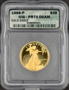 1988-P $25 American Gold Eagle 1/2 oz - ICG PR70DCAM - ✪COINGIANTS✪ - Picture 1 of 2