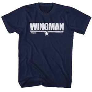 Top Gun Movie F14 Fighter Pilot WINGMAN Name Logo Men's T Shirt  - Picture 1 of 5