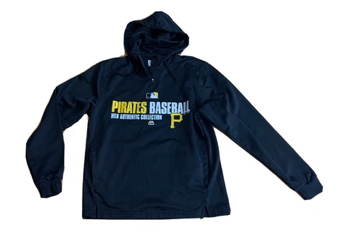Pittsburgh Pirates Mens Black Hoodie Pullover Sweatshirt Size Medium Cover