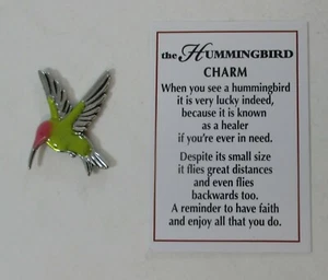 Y3 HUMMINGBIRD POCKET CHARM mini figurine Ganz symbol life joy healing er32084 - Picture 1 of 3