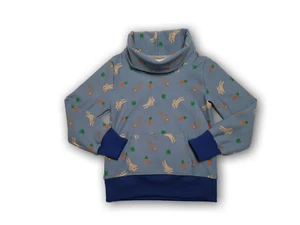 Dawanda Etsy Kinder Hoodie Pullover, Winter Pullover Gr.104-110 Handmade - Bild 1 von 2