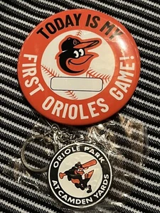 Baltimore Orioles Camden Yards SGA 2022 - First Baseball Game Button & Keychain - Picture 1 of 7