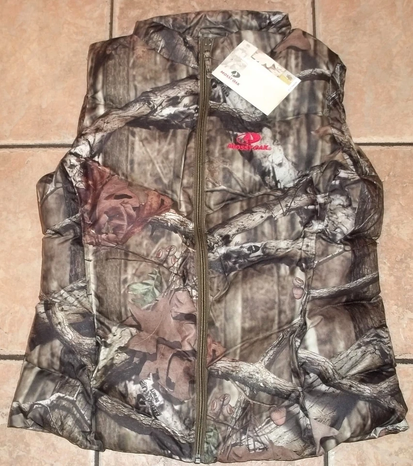 Womens Mossy Oak CAMO BUBBLE VEST~size MEDIUM LARGE XL~NWT~LINED~Brown~HUNTING - Image 1 of 4