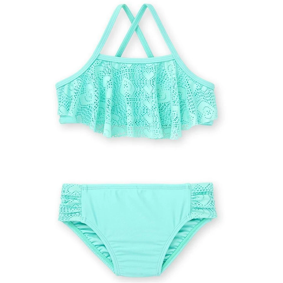 Traje de baño bikini con volantes verde menta Healthtex para niñas pequeñas talla 2T nuevo con etiquetas Foto 1 de 1