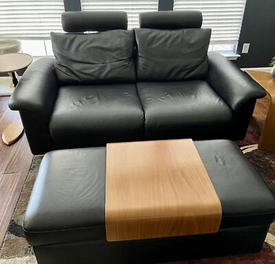 Ekornes Stressless living room furniture set In Paloma Black Leather - Image 1 of 4