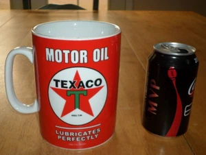 TEXACO MOTOR OIL, [SUPER JUMBO = ONE U.S. QUART SIZE], CERAMIC COFFEE CUP, VINT. - Picture 1 of 8