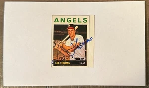 LEE THOMAS SIGNED 3"X5" INDEX CARD MLB AUTO LOS ANGELES ANGELS AUTOGRAPH D 2022 - Picture 1 of 1