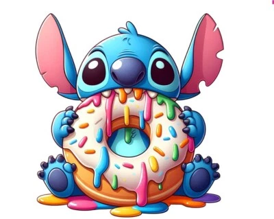 MARKENLOS Lilo and Stitch Essbar Party Tortenaufleger Torte Freunde Zuckermasse + TEXT