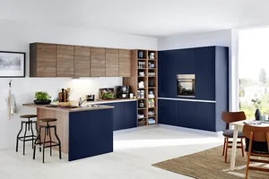 Nolte Küche Soft Lack Echtlack Tiefblau softmatt - Bild 1 von 4