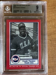 1990 BDK Pan-Am Red Team USA Frank Thomas Graded Mint 9