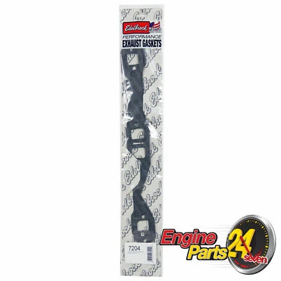 CHEV SB 283 307 327 350 400 EXTRACTOR EXHAUST GASKETS 1.5" x 1.5" EDELBROCK 7204 - image 1 of 2