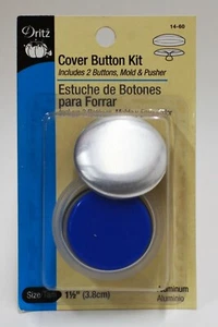 Cover Button Kit, Size 1 1/2". 2 buttons, mold & pusher, Dritz, Shipping from US - Picture 1 of 1