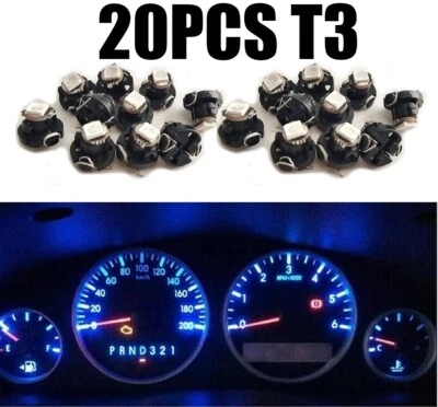 20Pcs T3 Dashboard Light 3030 SMD LED Bulb Indicator Lamp Bulb Car Warning Light - Image 1 of 4