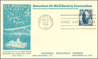 Scott C48 4 Cents Eagle American Air Mail Society FDC Unaddressed Planty C48-2 - Image 1 of 2