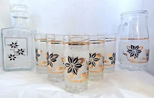 Cerve Italia, DeValBor Hostess Set: Pitcher-Decanter-Tumblers Exquisito MCM - Imagen 1 de 11