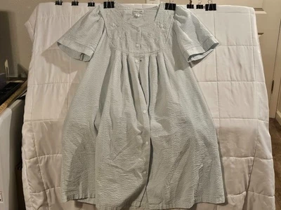 Abrigo Miss Elaines Talla XL Ligero Manga Corta Mujer Azul, Blanco Foto 1 de 4