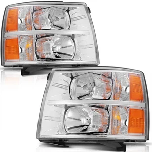 Headlights Assembly For 2007 2008-2014 Chevy Silverado 1500 2500HD 3500HD Pair - Picture 1 of 17