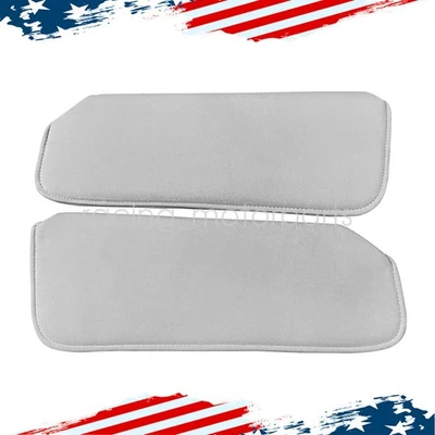 For 1988-1998 Chevy GMC Truck Suburban Silverado Sun Visor Light Grey Cloth Pair Foto 1 de 4