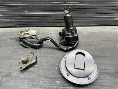 Kawasaki Ninja ZX6R 2000 juego de bloqueo encendido, tapa de gasolina bloqueo de asiento OEM #112125 Foto 1 de 4