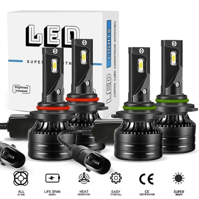 Lâmpadas brilhantes 6000K para Pontiac Grand Prix 2004-2008 farol de LED feixe alto baixo - Imagem 1 de 4